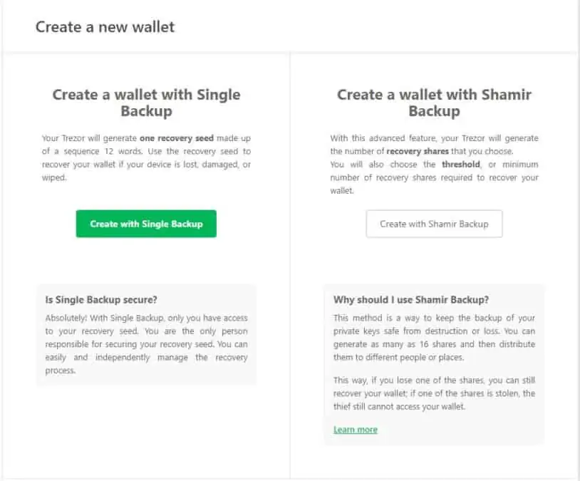 Step 3: Launch the Trezor Wallet