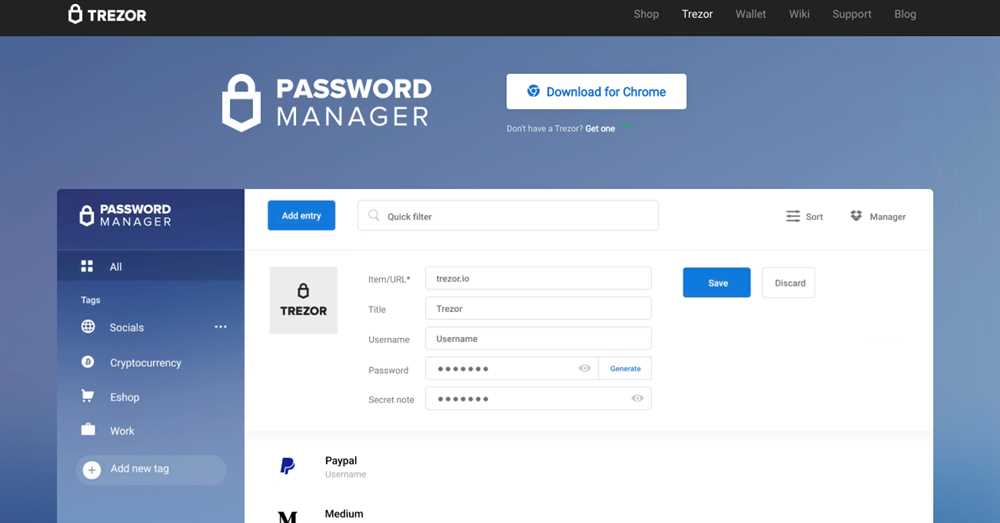 Pros of Using a Password Manager with Your Trezor Wallet