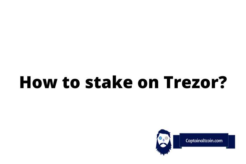 Why choose Trezor Algorand for staking?